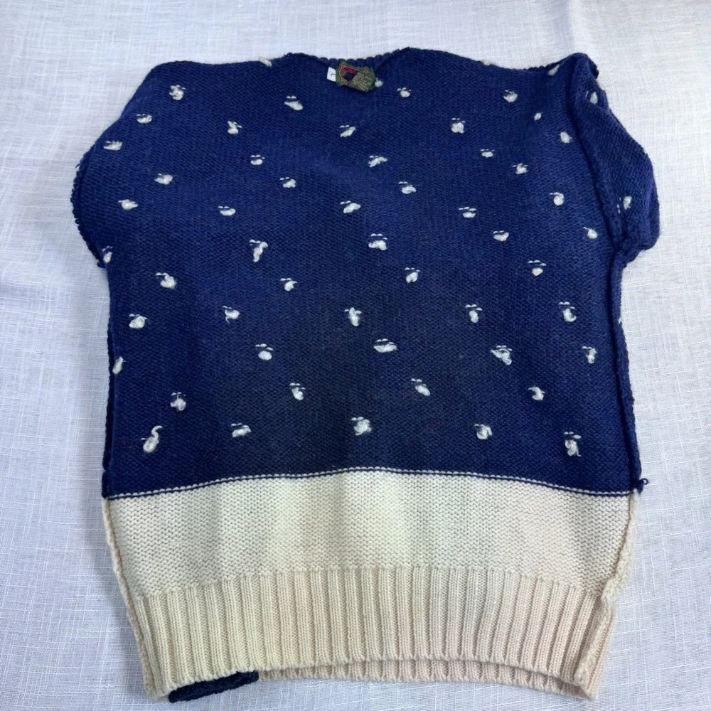 90s Boston Traders Wool Ski Intarsia Sweater Men L Winter Grandpa Old Money Gorp